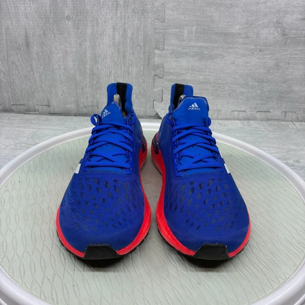 Adidas Ultraboost PB Mens 9 Glory Blue Solar Red Running Shoes EF0893